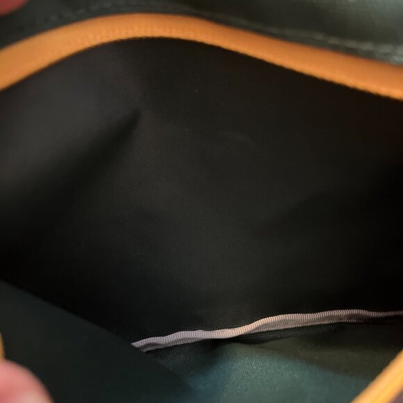 L.L.Bean Signature Green Leather Zip Pouch set - Picture 5 of 11